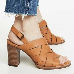 Madewell Cindy Sandal Slingback Stacked Block Heel